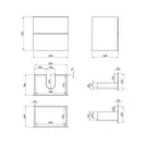 Тумба подвесная Qtap Tern 600х580х437 Matt black с полотенцедержателем QT1774TPL602MB