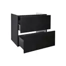 Тумба подвесная Qtap Tern 600х580х437 Matt black с полотенцедержателем QT1774TPL602MB