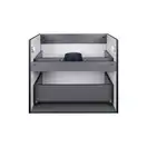 Тумба подвесная Qtap Tern 600х580х437 Matt black с полотенцедержателем QT1774TPL602MB
