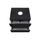 Тумба подвесная Qtap Tern 600х476х469 Matt black со столешницей и полотенцедержателем QT1774TPЛ602G (QT1779TPL602MB)