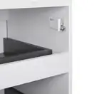 Тумба напольная Qtap Tern 600х616х469 White со столешницей и полотенцедержателем QT1773TNЛ601W (QT1780TNL601W)