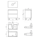 Тумба напольная Qtap Tern 700х616х469 White со столешницей и полотенцедержателем QT1773TNЛ701W (QT1780TNL701W)