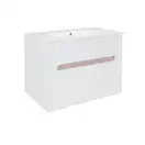 Комплект Qtap Virgo 800х580х437 White/Whitish oak тумба подвесная + раковина врезная  QT1872TPА8013080CW (QT1872TPА8013080CWWO)