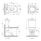 Унитаз-компакт Qtap Aquarius безободковый с сиденьем Soft-close QT2122C665PW