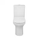 Унитаз-компакт Qtap Aquarius безободковый с сиденьем Soft-close QT2122C665PW