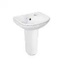 Раковина напольная с пьедесталом Qtap Baby 375x305x520 White с рисунком, с донным клапаном QT2311LP304BW (QT2311LP304BEWD)
