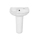 Раковина напольная с пьедесталом Qtap Baby 375x305x520 White с рисунком, с донным клапаном QT2311LP304BW (QT2311LP304BEWD)