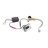 Qtap Scorpio Панель змиву для пісуара, хром/чорний (QT146601ACCHR)
