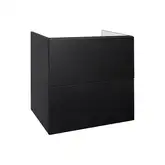 Тумба подвесная Qtap Tern 600х580х437 Matt black с полотенцедержателем QT1774TPL602MB