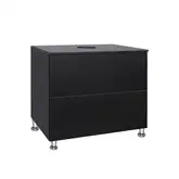 Тумба напольная Qtap Tern 800х616х469 Matt black со столешницей и полотенцедержателем QT1773TNЛ802G (QT1780TNL802MB)