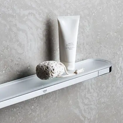 Полиця для ванної кімнати скляна Grohe Selection (41057000) Полиця для ванної кімнати скляна Grohe Selection (41057000)