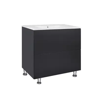 Комплект Qtap Tern 800х725х437 Matt black тумба напольная + раковина врезная, с полотенцедержателем QT1771TNЛ8023080CG (QT1771TNL8023080CMB) Комплект Qtap Tern 800х725х437 Matt black тумба напольная + раковина врезная, с полотенцедержателем QT1771TNЛ8023080CG (QT1771TNL8023080CMB)