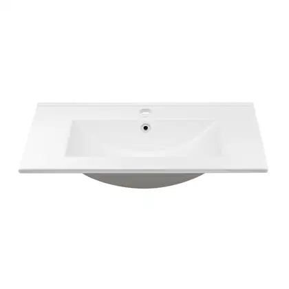 Комплект Qtap Tern 700х580х437 White тумба напольная + раковина врезная, с полотенцедержателем QT1772TPЛ7013070CW (QT1772TPL7013070CW)