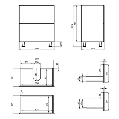 Тумба напольная Qtap Tern 700х725х437 White с полотенцедержателем QT1773TNL701W Тумба напольная Qtap Tern 700х725х437 White с полотенцедержателем QT1773TNL701W