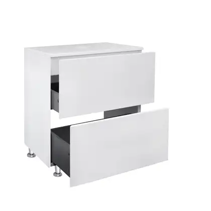 Тумба напольная Qtap Tern 600х616х469 White со столешницей и полотенцедержателем QT1773TNЛ601W (QT1780TNL601W)