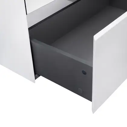 Тумба напольная Qtap Tern 600х616х469 White со столешницей и полотенцедержателем QT1773TNЛ601W (QT1780TNL601W)