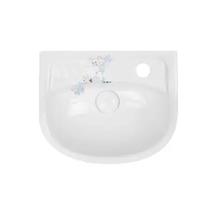 Раковина напольная с пьедесталом Qtap Baby 375x305x520 White с рисунком, с донным клапаном QT2311LP304BW (QT2311LP304BEWD) Раковина напольная с пьедесталом Qtap Baby 375x305x520 White с рисунком, с донным клапаном QT2311LP304BW (QT2311LP304BEWD)