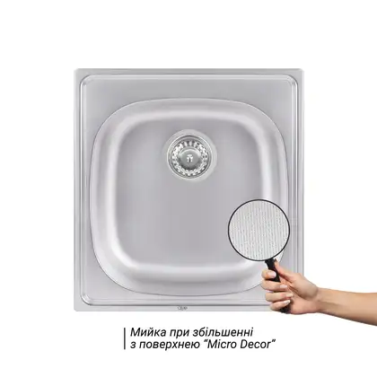 Кухонная мойка Qtap 5047 0,8 мм Micro Decor (QT5047MICDEC08) Кухонная мойка Qtap 5047 0,8 мм Micro Decor (QT5047MICDEC08)