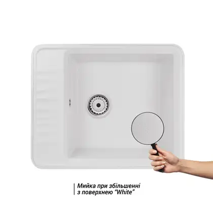 Кухонная мойка Qtap CS 6250 White (QT6250WHI650) Кухонная мойка Qtap CS 6250 White (QT6250WHI650)