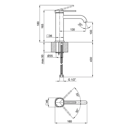 Смеситель для раковины Qtap Robin 1060102C (QTROB1060102C)