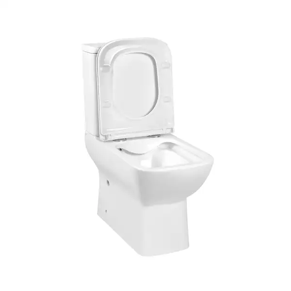 Унітаз-компакт Qtap Aries безобідковий з сідінням Soft-close QT03222171ARW