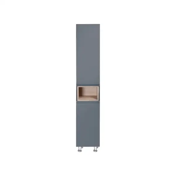 Пенал напольный Qtap Robin 350х1950х316 Graphite/Whitish oak QT1376PN1652RGWO