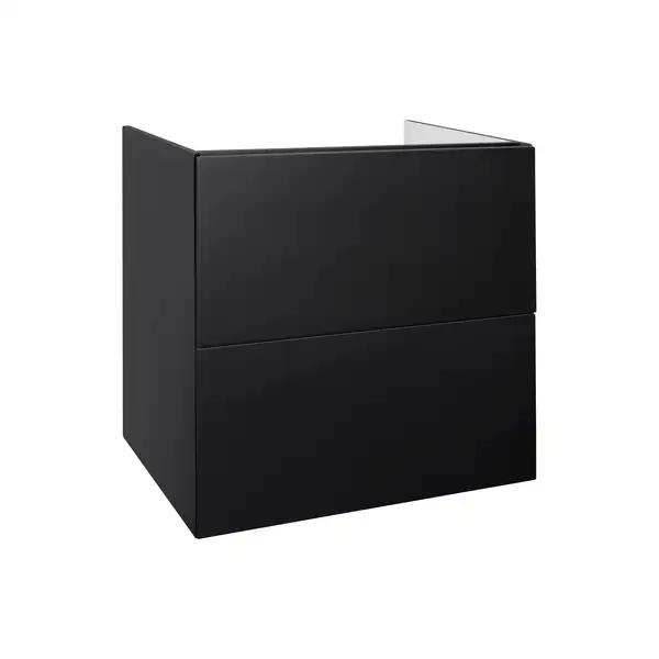 Тумба подвесная Qtap Tern 600х580х437 Matt black с полотенцедержателем QT1774TPL602MB Тумба подвесная Qtap Tern 600х580х437 Matt black с полотенцедержателем QT1774TPL602MB