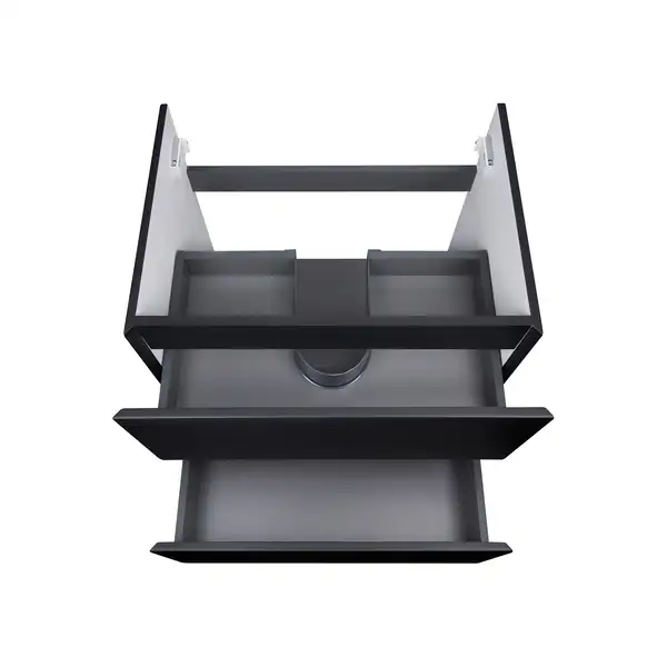 Тумба подвесная Qtap Tern 600х580х437 Matt black с полотенцедержателем QT1774TPL602MB Тумба подвесная Qtap Tern 600х580х437 Matt black с полотенцедержателем QT1774TPL602MB