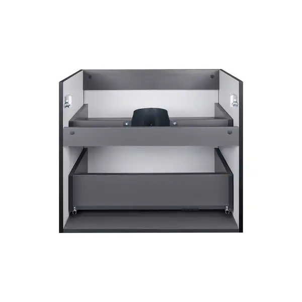 Тумба подвесная Qtap Tern 600х580х437 Matt black с полотенцедержателем QT1774TPL602MB Тумба подвесная Qtap Tern 600х580х437 Matt black с полотенцедержателем QT1774TPL602MB