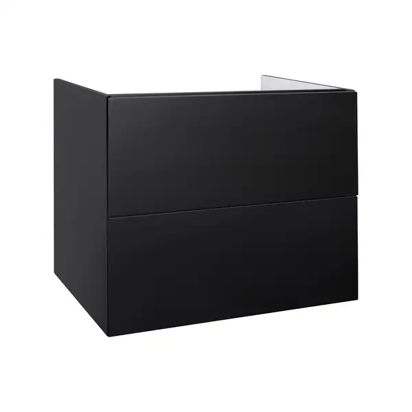Тумба подвесная Qtap Tern 700х580х437 Matt black с полотенцедержателем QT1774TPL702MB Тумба подвесная Qtap Tern 700х580х437 Matt black с полотенцедержателем QT1774TPL702MB