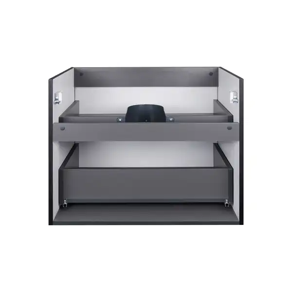 Тумба подвесная Qtap Tern 700х580х437 Matt black с полотенцедержателем QT1774TPL702MB Тумба подвесная Qtap Tern 700х580х437 Matt black с полотенцедержателем QT1774TPL702MB