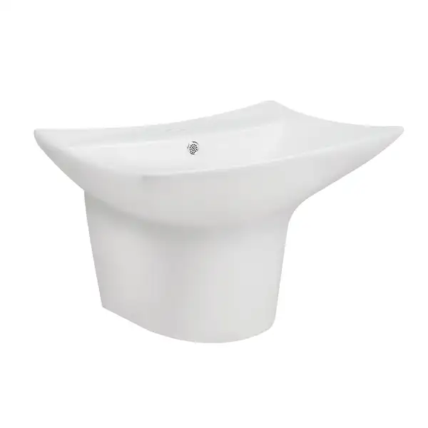 Раковина подвесная моноблок Qtap Presto 600х450х405mm White с донным клапаном QT2411G822W Раковина подвесная моноблок Qtap Presto 600х450х405mm White с донным клапаном QT2411G822W