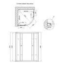 Душевая кабина Lidz Latwa SC90x90.SAT.HIGH.FR, стекло Frost 4 мм без поддона (LLSC9090SATHIGHFR2)