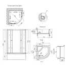 Набор Lidz душевая кабина Latwa SC90x90.SAT.HIGH.GR, стекло тонированное 4 мм + поддон с панелью Kupala (LLSC9090SATHIGHGR2SET)