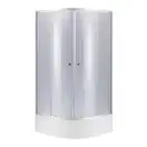 Набор Lidz душевая кабина Latwa SC90x90.SAT.MID.GR, стекло тонированное 4 мм + поддон с панелью Kupala (LLSC9090SATMIDGR2SET)