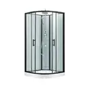 Набор Lidz душевой бокс Majatek SB90x90.BLA.LOW.TR, стекло прозрачное 5 мм + поддон Kupala (LMSB9090BLALOWTR2SET)