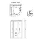 Гидромассажный бокс Lidz Majatek SBM90x90.BLA.HIGH.TR, стекло прозрачное 5 мм без поддона (LMSBM9090BLAHIGHTR2)