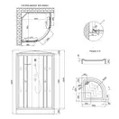 Набор Lidz душевой бокс Tani SB80x80.SAT.LOW.GR, стекло тонированное 4 мм + поддон Kupala (LTSB8080SATLOWGRSET)