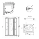Набор Lidz душевой бокс Tani SB90x90.SAT.LOW.GR, стекло тонированное 4 мм + поддон Kupala (LTSB9090SATLOWGR2SET)