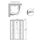 Душевой бокс Lidz Tani SB90x90.SAT.LOW.GR, стекло тонированное 4 мм без поддона (LTSB9090SATLOWGR2)