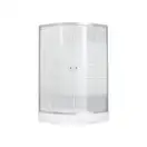 Набор Lidz душевая кабина Wieza SC80x80.SAT.LOW.L, стекло Linie 4 мм + поддон Kupala (LWISC8080SATLOWL2SET)
