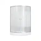 Набор Lidz душевая кабина Wieza SC90x90.SAT.LOW.L, стекло Linie 4 мм + поддон Kupala (LWISC9090SATLOWL2SET)