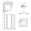 Набор Lidz душевая кабина Wiezak SC90x90.SAT.LOW.L, стекло Linie 4 мм + поддон Mazur (LWKSC9090SATLOWL2SET)