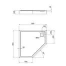 Qtap Diamond Душовий піддон 90x90x12 см, білий (309912) (DIAMOND309912)