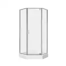 Набор Qtap душевая кабина Leo CRM10995-AC6 Clear 2020x900x900 мм + поддон Diamond 309912 90x90x12 см с сифоном (LEOCRM10995AC6SET)