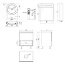 Комплект мебели для ванной Qtap Robin тумба + раковина + зеркальный шкаф QT044RO42975