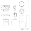 Комплект мебели для ванной Qtap Virgo тумба с раковиной + зеркало + пенал QT044VI42993