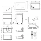 Комплект мебели для ванной Qtap Tern тумба + раковина + зеркало QT044VI43012