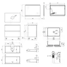 Комплект мебели для ванной Qtap Tern тумба + раковина + зеркало QT044VI43013