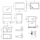 Комплект мебели для ванной Qtap Tern тумба + раковина + зеркало QT044VI43015